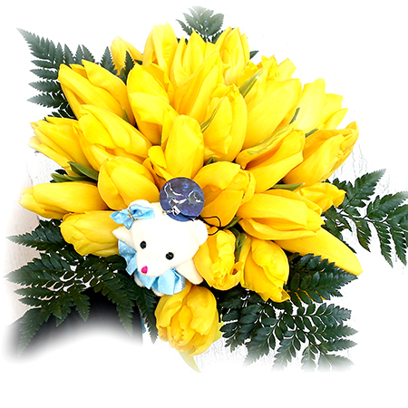 цветочная композиция из желтых тюльпанов &mdash; Геленджик СОФИЯ.jpg